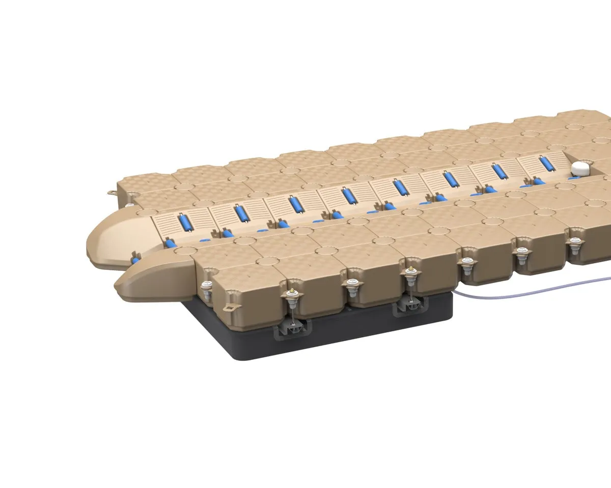 Soporte de popa con la bolsa vacía debajo de la popa del JetSlide
